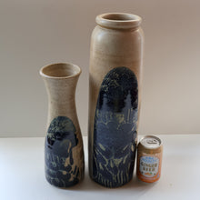 Load image into Gallery viewer, STUDIO POTTERY. Very Tall Vase with Abstract Floral Motifs. Crich Pottery (Diana Worthy)
