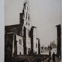 Load image into Gallery viewer, AUSTRALIAN ARTIST. Lionel Arthur Lindsay (1874 - 1861) Drypoint Etching.  St Lesmes, Burgos (1926)
