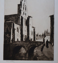 Load image into Gallery viewer, AUSTRALIAN ARTIST. Lionel Arthur Lindsay (1874 - 1861) Drypoint Etching.  St Lesmes, Burgos (1926)
