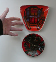 Load image into Gallery viewer, PAIR of 1970s Poole DELPHIS Dishes. Both Abstract Designs by Carol Cutler
