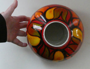 1970s POOLE DELHIS Onion Vase (Shape 32). 7 1/2 inches diameter