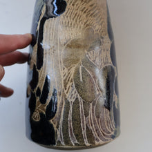 Load image into Gallery viewer, STUDIO POTTERY. Tall Vase with Abstract Floral Motifs. Crich Pottery (Diana Worthy)
