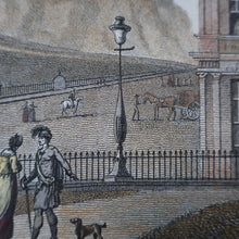 Load image into Gallery viewer, SCOTTISH ART. Georgian Engraving 1804 by James Fittler after John Claude Nattes, Edinburgh Castle from Registar House. FRAMED
