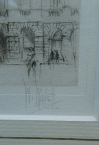 SCOTTISH ART. William Walcot (1874 - 1943) Parliament Square, Edinburgh. Pencil Signed