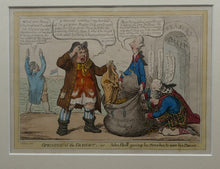 Load image into Gallery viewer, James Gillray Georgian Print. Opening of the Budget 1796
