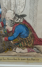 Load image into Gallery viewer, James Gillray Georgian Print. Opening of the Budget 1796
