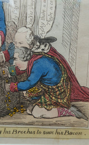 James Gillray Georgian Print. Opening of the Budget 1796