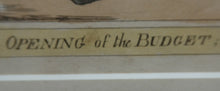 Load image into Gallery viewer, James Gillray Georgian Print. Opening of the Budget 1796James Gillray Georgian Print. Opening of the Budget 1796
