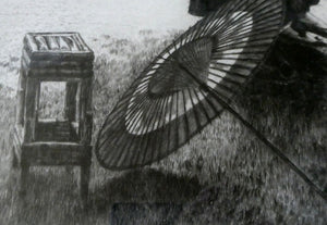 French Art: James TISSOT (1836 - 1902). The Hammock or Le Hamac (1880). Etching and Drypoint. Framed