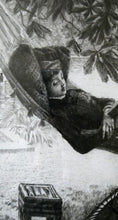 Load image into Gallery viewer, French Art: James TISSOT (1836 - 1902). The Hammock or Le Hamac (1880). Etching and Drypoint. Framed
