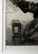 Load image into Gallery viewer, French Art: James TISSOT (1836 - 1902). The Hammock or Le Hamac (1880). Etching and Drypoint. Framed
