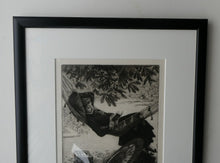 Load image into Gallery viewer, French Art: James TISSOT (1836 - 1902). The Hammock or Le Hamac (1880). Etching and Drypoint. Framed
