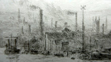 Load image into Gallery viewer, ORIGINAL ETCHING: William Lionel Wyllie (1851 – 1931) LEITH HARBOUR, Edinburgh. Pencil Signed
