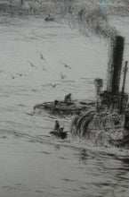 Load image into Gallery viewer, ORIGINAL ETCHING: William Lionel Wyllie (1851 – 1931) LEITH HARBOUR, Edinburgh. Pencil Signed
