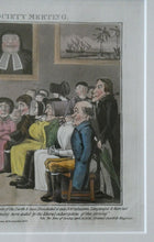 Load image into Gallery viewer, Extremely Rare GEORGIAN Print Entitled &quot;A Missionary Society Meeting&quot;. Published 1826
