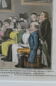 Extremely Rare GEORGIAN Print Entitled "A Missionary Society Meeting". Published 1826