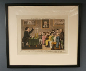 Extremely Rare GEORGIAN Print Entitled "A Missionary Society Meeting". Published 1826