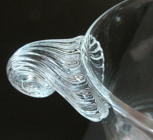 British ART Glass. Pretty Clear Glass NAUTILUS Water Jug by Bob Crooks and Phil Attrill FIRST GLASS