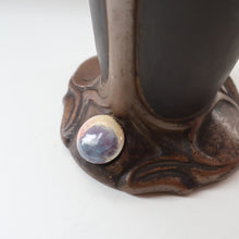 Load image into Gallery viewer, Fabulous LARGE 1900s  Antique BRETBY &quot;Copperette&quot; Art Nouveau Vase with Jewelled Cabochons
