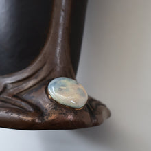 Load image into Gallery viewer, Fabulous LARGE 1900s  Antique BRETBY &quot;Copperette&quot; Art Nouveau Vase with Jewelled Cabochons
