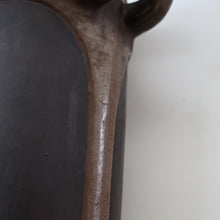 Load image into Gallery viewer, Fabulous LARGE 1900s  Antique BRETBY &quot;Copperette&quot; Art Nouveau Vase with Jewelled Cabochons
