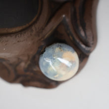 Load image into Gallery viewer, Fabulous LARGE 1900s  Antique BRETBY &quot;Copperette&quot; Art Nouveau Vase with Jewelled Cabochons
