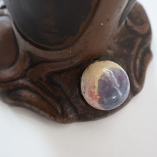 Load image into Gallery viewer, Fabulous LARGE 1900s  Antique BRETBY &quot;Copperette&quot; Art Nouveau Vase with Jewelled Cabochons
