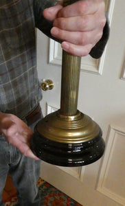 Large Antique VICTORIAN Paraffin or Oil Lamp with Brass Pillar. COMPLETE