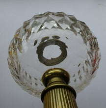 Load image into Gallery viewer, Large Antique VICTORIAN Paraffin or Oil Lamp with Brass Pillar. COMPLETE
