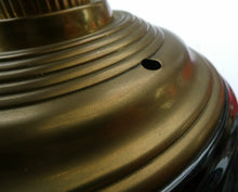 Load image into Gallery viewer, Large Antique VICTORIAN Paraffin or Oil Lamp with Brass Pillar. COMPLETE
