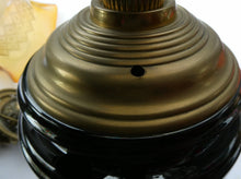 Load image into Gallery viewer, Large Antique VICTORIAN Paraffin or Oil Lamp with Brass Pillar. COMPLETE
