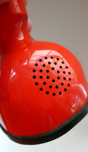 SWEDISH 1950s Ericofon Ericsson Red COBRA Telephone Rotary Dial. WORKING