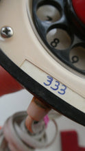 Load image into Gallery viewer, SWEDISH 1950s Ericofon Ericsson Red COBRA Telephone Rotary Dial. WORKING
