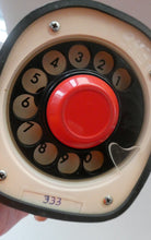 Load image into Gallery viewer, SWEDISH 1950s Ericofon Ericsson Red COBRA Telephone Rotary Dial. WORKING
