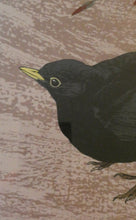 Load image into Gallery viewer, 1980s Woodcut by James Williamson Bell (1938 - 2010), &quot;BLACKBIRD&quot;. Signed in Pencil
