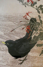 Load image into Gallery viewer, 1980s Woodcut by James Williamson Bell (1938 - 2010), &quot;BLACKBIRD&quot;. Signed in Pencil
