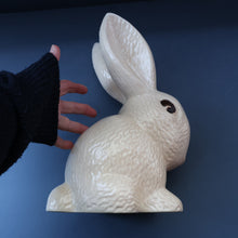 Load image into Gallery viewer, Rare HUGE Delcroft Pottery Beige Snub Nose Rabbit (in the manner of Sylvac). Size 00 (12 1/2 inches)
