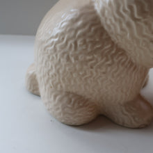 Load image into Gallery viewer, Rare HUGE Delcroft Pottery Beige Snub Nose Rabbit (in the manner of Sylvac). Size 00 (12 1/2 inches)
