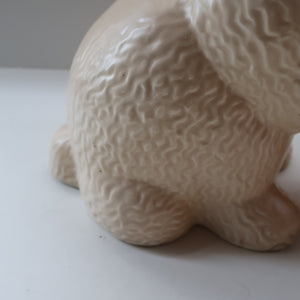 Rare HUGE Delcroft Pottery Beige Snub Nose Rabbit (in the manner of Sylvac). Size 00 (12 1/2 inches)