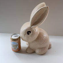 Load image into Gallery viewer, Rare HUGE Delcroft Pottery Beige Snub Nose Rabbit (in the manner of Sylvac). Size 00 (12 1/2 inches)
