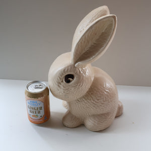 Rare HUGE Delcroft Pottery Beige Snub Nose Rabbit (in the manner of Sylvac). Size 00 (12 1/2 inches)