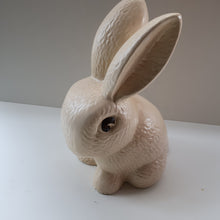 Load image into Gallery viewer, Rare HUGE Delcroft Pottery Beige Snub Nose Rabbit (in the manner of Sylvac). Size 00 (12 1/2 inches)
