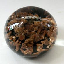 Load image into Gallery viewer, LARGE Vintage MURANO Paperweight by FERRO &amp; LAZZARINI with Metallic Inclusions
