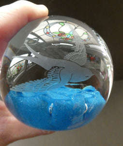 1983 One Off Scottish Caithness Glass Paperweight 1984 by Dean Gill 