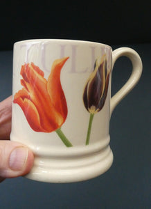 RARE Emma Bridgewater SINGLE MUG with Lettering SUMMER TULIPS. Now Discontinued