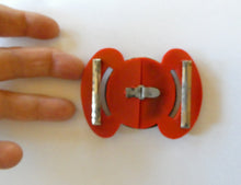 Load image into Gallery viewer, Rare Little French Art Deco 1930s BAKELITE / PHENOLIC Belt Buckle. Dog Decoration
