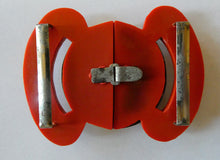 Load image into Gallery viewer, Rare Little French Art Deco 1930s BAKELITE / PHENOLIC Belt Buckle. Dog Decoration
