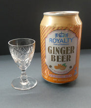 Load image into Gallery viewer, 1950s Edinburgh Crystal Set of Six Tiny Liqueur Glasses. 3 inches high
