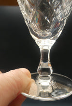 Load image into Gallery viewer, 1950s Edinburgh Crystal Set of Six Tiny Liqueur Glasses. 3 inches high
