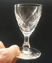 Load image into Gallery viewer, 1950s Edinburgh Crystal Set of Six Tiny Liqueur Glasses. 3 inches high
